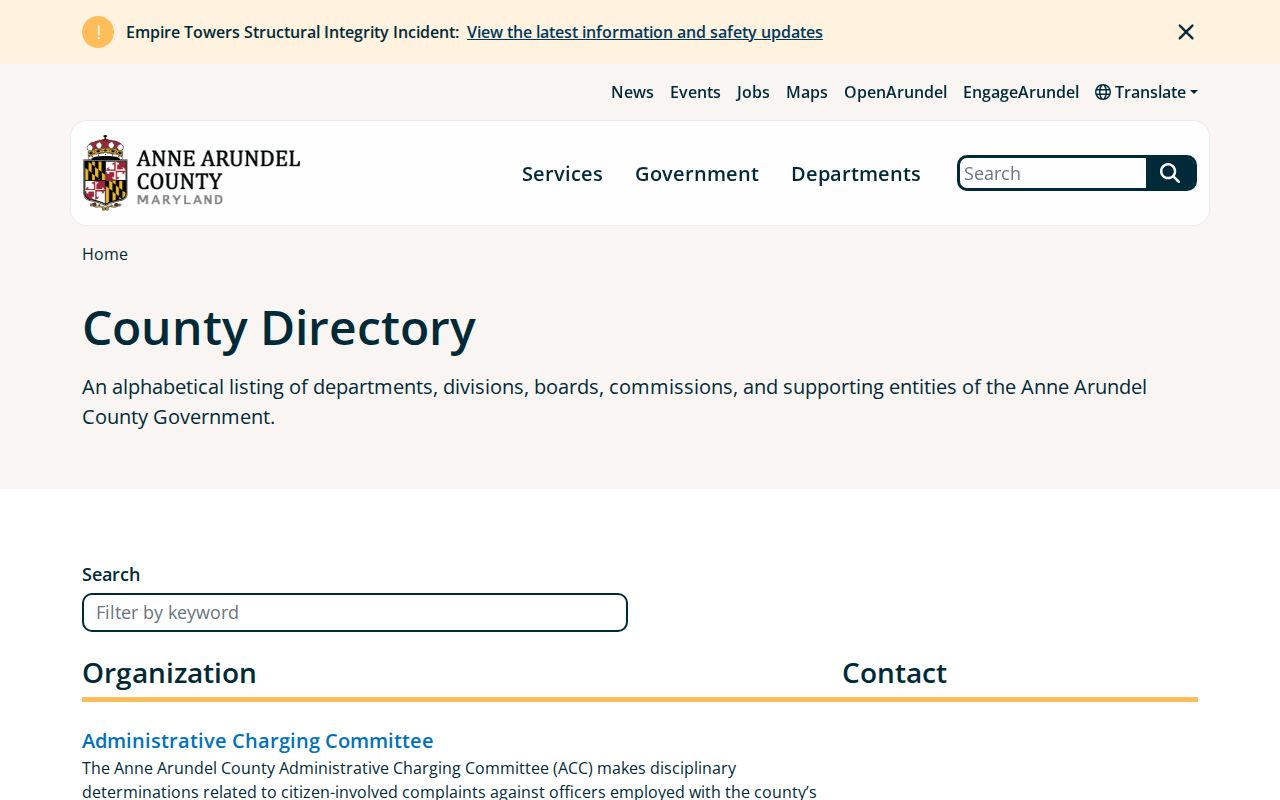 Glen Burnie people directories county organization keyword search
